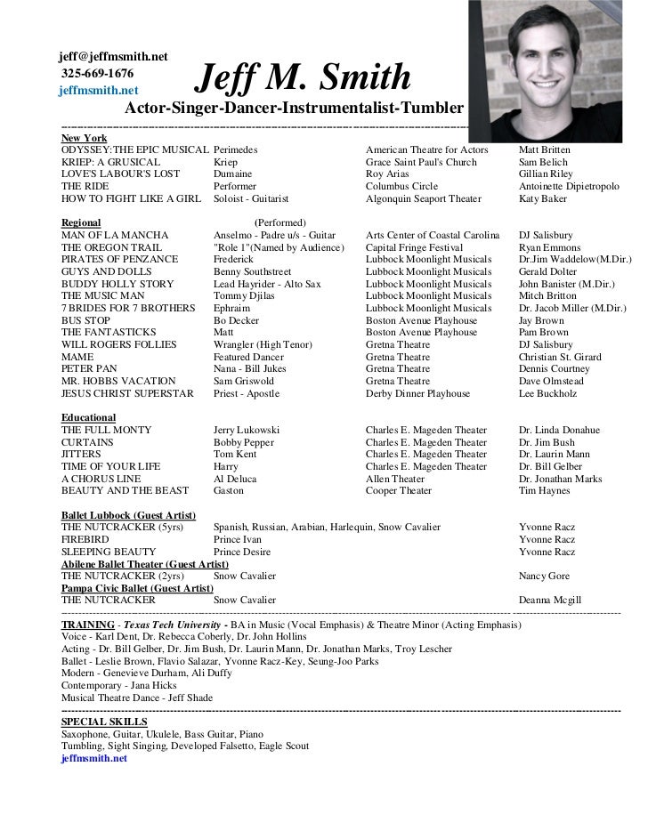 musician resume examples