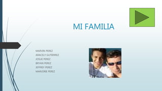 MI FAMILIA
MARVIN PEREZ
ARACELY GUTIERREZ
JOSUE PEREZ
BRYAN PEREZ
JEFFREY PEREZ
MARJORIE PEREZ
 