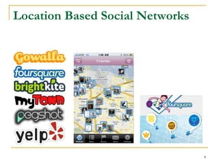 Location Based Social Networks
8
 