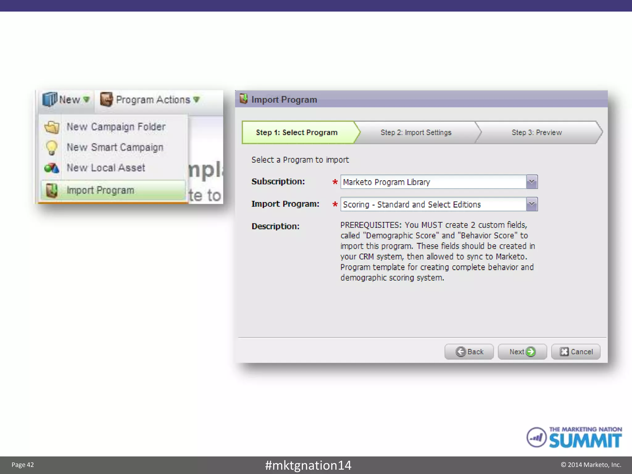 Page 42 © 2014 Marketo, Inc.#mktgnation14
 