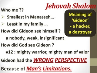 What does Jehovah Shalom mean?