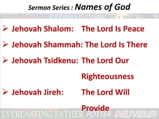 Jehovah Shalom 25 Mar 2012
