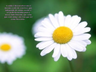 A saída é desenvolver em si mesmo a arte de conviver, que independe de status social: é só pedir licencinha para o nosso lado brucutu, que acha que com amigo não tem que ter estas frescuras.  