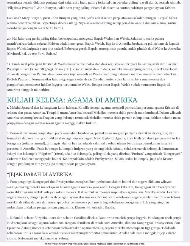 Jejak Darah: Melacak Jejak Kekristenan Sepanjang Abad
