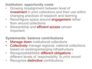 Collection directions - towards collective collections