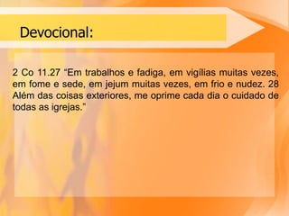  Leitura da palavra (devocional);