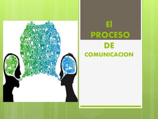El
PROCESO
DE
COMUNICACION
 
