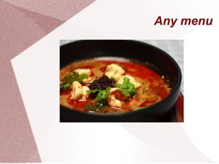 Any menu