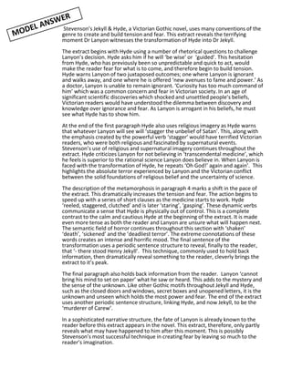 Jekyll & Hyde End of Y10 Revision Booklet | PPTX
