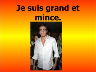 Je suis grand et mince. 