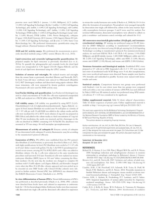 in serum-free media hormone mix media (Okada et al., 2008) for 10–14 d to 
allow the formation of neurospheres. Neurospheres were passaged repeatedly 
by dissociation into single cells followed by culture in the same manner. Typi-cally, 
neurospheres between passages 3 and 8 were used for analysis. For 
terminal differentiation, dissociated neurospheres were allowed to adhere to 
poly-l-ornithine– and laminin-coated coverslips and cultured for 10 d. 
AP, senescence-associated--galactosidase (SA--gal), and immuno-cytochemical 
staining. AP staining was performed using an ES-AP detec-tion 
kit (EMD Millipore) according to manufacturer’s recommendations. 
SA--gal activity was detected using SA--gal staining kit (Cell Signaling 
Technology) according to manufacturer’s protocol. For immunocytochemical 
analysis, we used anti-SSEA4, TRA-1-60, TRA-1-81 (mouse, 1:100; EMD 
Millipore), anti–-III-tubulin (mouse, 1:400; EMD Millipore), rabbit anti–LC- 
3B (1:200; Cell Signaling Technology), rabbit anti-ASM (1:1,000, Abcam), 
mouse anti-LAMP1 (1:100; Abcam), and mouse anti-LBPA (1:500; Echelon). 
Teratoma formation and histological analysis. Established iPSCs were 
prepared at 107 cells/ml in PBS. Suspended cells (1–3 × 106) were injected 
into testes of anesthetized male SCID Beige mice. 8 wk after transplantation, 
mice were sacrificed and tumors were dissected. Tumor samples were fixed in 
10% formalin and embedded in paraffin. Sections were stained with hema-toxylin 
and eosin. 
Statistical analysis. Comparisons between two groups were performed 
with Student’s t test. In cases where more than two groups were compared 
with each other, a one-way analysis of variance (ANOVA) was used, followed 
by Tukey’s HSD test. All statistical analysis was performed using SPSS statisti-cal 
software. P  0.05 was considered to be significant. 
Online supplemental material. Table S1 shows subjects’ characteristics. 
Table S2 shows sequences of primer pairs. Online supplemental material is 
available at http://www.jem.org/cgi/content/full/jem.20132451/DC1. 
This work was supported by the Bio  Medical Technology Development Program 
(2010-0020234, 2011-0019356, 2012M3A9C6049913, and 2012M3A9C6050107) of 
the National Research Foundation (NRF) of Korea funded by the Ministry of Science, 
ICT  Future Planning, Republic of Korea. 
The authors declare no competing financial interests. 
Author contributions: J.K. Lee, H.K. Jin, M.H. Park, B.R. Kim, P.H. Lee, H. Nakauchi, 
J.E. Carter, and X. He performed experiments and analyzed data, J.K. Lee, H.K. Jin, 
and J.S. Bae designed the study and wrote the paper. E.H. Schuchman and J.S. Bae 
interpreted the data and reviewed the paper. All authors discussed results and 
commented on the manuscript. 
Submitted: 26 November 2013 
Accepted: 20 June 2014 
REFERENCES 
Boland, B., A. Kumar, S. Lee, F.M. Platt, J. Wegiel, W.H. Yu, and R.A. Nixon. 
2008. Autophagy induction and autophagosome clearance in neurons: 
relationship to autophagic pathology in Alzheimer’s disease. J. Neurosci. 
28:6926–6937. http://dx.doi.org/10.1523/JNEUROSCI.0800-08.2008 
Brewer, G.J., and J.R. Torricelli. 2007. Isolation and culture of adult neu-rons 
and neurospheres. Nat. Protoc. 2:1490–1498. http://dx.doi.org/10 
.1038/nprot.2007.207 
Cataldo, A.M., C.M. Peterhoff, S.D. Schmidt, N.B. Terio, K. Duff, M. 
Beard, P.M. Mathews, and R.A. Nixon. 2004. Presenilin mutations in 
familial Alzheimer disease and transgenic mouse models accelerate neu-ronal 
lysosomal pathology. J. Neuropathol. Exp. Neurol. 63:821–830. 
Cuervo, A.M., L. Stefanis, R. Fredenburg, P.T. Lansbury, and D. Sulzer. 
2004. Impaired degradation of mutant alpha-synuclein by chaperone-mediated 
autophagy. Science. 305:1292–1295. http://dx.doi.org/10 
.1126/science.1101738 
Cutler, R.G., J. Kelly, K. Storie, W.A. Pedersen, A. Tammara, K. Hatanpaa, 
J.C. Troncoso, and M.P. Mattson. 2004. Involvement of oxidative 
proteins were used: BACE-1 (mouse, 1:1,000; Millipore), LC3 (rabbit, 
1:1,000; Cell Signaling Technology), Beclin-1 (rabbit, 1:1,000; Cell Signaling 
Technology), p62 (rabbit, 1:1,000; Cell Signaling Technology), rab5 (rabbit, 
1:1,000; Cell Signaling Technology), rab7 (rabbit, 1:1,000; Cell Signaling 
Technology), TFEB (rabbit, 1:1,000; Cell Signaling Technology), Lamp1 (rab-bit, 
1:1,000; Abcam), TFEB (rabbit, 1:500; Novus Biologicals), cathepsin 
D (goat, 1:500; RD Systems), 6E10 (mouse, 1:500; Signet), Histon H3 (rab-bit, 
1:1,000; Cell Signaling Technology), and -actin (1:1,000; Santa Cruz 
Biotechnology, Inc.). We performed densitometric quantification using the 
ImageJ software (National Institutes of Health). 
ASM and AC activity assays. We performed the measurements as previ-ously 
described methods using a UPLC system (Waters; He et al., 2010). 
Lipid extraction and ceramide/sphingomyelin quantification. We 
prepared samples for lipid extraction as previously described (Lee et al., 
2010a). To quantify the sphingomyelin and ceramide levels, the dried lipid 
extract was resuspended in 0.2% Igepal CA-630 (Sigma-Aldrich) and the 
levels of each lipid were determined using the UPLC system. 
Isolation of neuron and microglia. We isolated neuron and microglia 
from the mouse brain as previously described (Brewer and Torricelli, 2007). 
In brief, 9-mo-old mice cerebrum were minced in HibernateA (Brainbits 
LLC)/B27 (Invitrogen) medium and dissociated using papain solution. After 
tissue trituration, cells were separated by density gradient centrifugation. 
Fractionated cells were used for ASM activity assay. 
LysoTracker labeling and quantification. LysoTracker red (Invitrogen) was 
used at a final concentration of 75 nM. The cells were trypsinized, resuspended 
in PBS, and analyzed on a FACSCalibur using FACSDiva software (BD). 
Cell viability assays. Cell viability was quantified by using MTT (3-(4,5- 
Dimethylthiazol-2-yl)-2,5-diphen yltetrazoliumbromide; Sigma-Aldrich) re-agent. 
In brief, human fibroblast was seeded onto 96-well plates at a density of 
1.5 × 103 cells per well. 10 μM ASM was added to the culture media, and the 
cells were incubated for 24 h. MTT stock solution (5 mg/ml) was prepared in 
PBS (Gibco) and added to the culture media at a final concentration of 1 mg/ml. 
After 90 min incubation, the media was removed, and the chromogen in the 
cells was dissolved in DMSO containing 0.01 N NaOH. The absorbance was 
measured at 570 nm using a 96-well microplate spectrophotometer. 
Measurement of activity of cathepsin D. Enzyme activity of cathepsin 
D was determined with cathepsin D activity fluorometric assay kit according 
to the manufacturer’s protocol (Abcam). 
Generation of iPSCs. PS1-iPSCs were established from the PS1 patient’s 
skin fibroblasts (Coriell Institute) as previously described (Okita et al., 2007), 
with slight modifications. In brief, PS1 fibroblasts were seeded at 3 × 105 cells 
in 60 mm2 dishes coated with gelatin. On day 1, the VSV-G pseudotyped ret-roviral 
vector system carrying OCT4, SOX2, KLF4, and c-Myc was added to 
fibroblast cultures. On day 2, cells were subjected to the same transduction 
procedures and harvested 24 h later. Transduced cells were replated on mouse 
embryonic fibroblast (MEF) layers in 100 mm2 dishes containing the fibro-blast 
medium. On the next day, the medium was changed to complete ES 
medium with 0.5 mM valproic acid (Sigma-Aldrich), and thereafter changed 
every other day. After 20 d, ES-like colonies appeared and were picked up to 
be reseeded on new MEF feeder cells. Cloned ES-like colonies were sub-jected 
to further analysis. Normal iPSC line (HPS0063) was obtained from 
the RIKEN Bioresource Center (Takahashi et al., 2007b). 
In vitro differentiation of human iPSCs. Neural differentiation of iPSCs 
was performed as described previously (Okada et al., 2008). iPSC colonies 
were detached from feeder layers and cultured in suspension as embryonic 
body for 30 d in bacteriological dishes. Embryonic bodies were then enzymati-cally 
dissociated into single cells and the dissociated cells cultured in suspension 
1568 Role of ASM in the pathogenesis of AD | Lee et al. 
 