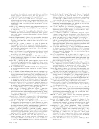 JEM Vol. 211, No. 8 
Ar t icle 
Kondo, T., M. Asai, K. Tsukita, Y. Kutoku, Y. Ohsawa, Y. Sunada, K. 
Imamura, N. Egawa, N. Yahata, K. Okita, et al. 2013. Modeling 
Alzheimer’s disease with iPSCs reveals stress phenotypes associated with 
intracellular A and differential drug responsiveness. Cell Stem Cell. 
12:487–496. http://dx.doi.org/10.1016/j.stem.2013.01.009 
Lahiri, S., and A.H. Futerman. 2007. The metabolism and function of 
sphingolipids and glycosphingolipids. Cell. Mol. Life Sci. 64:2270–2284. 
http://dx.doi.org/10.1007/s00018-007-7076-0 
Lai, A.Y., and J. McLaurin. 2012. Inhibition of amyloid-beta peptide aggre-gation 
rescues the autophagic deficits in the TgCRND8 mouse model 
of Alzheimer disease. Biochim. Biophys. Acta. 1822:1629–1637. http:// 
dx.doi.org/10.1016/j.bbadis.2012.07.003 
Lang, P.A., M. Schenck, J.P. Nicolay, J.U. Becker, D.S. Kempe, A. Lupescu, 
S. Koka, K. Eisele, B.A. Klarl, H. Rübben, et al. 2007. Liver cell death 
and anemia in Wilson disease involve acid sphingomyelinase and ce-ramide. 
Nat. Med. 13:164–170. http://dx.doi.org/10.1038/nm1539 
Lee, H., J.K. Lee, W.K. Min, J.H. Bae, X. He, E.H. Schuchman, J.S. Bae, and 
H.K. Jin. 2010a. Bone marrow-derived mesenchymal stem cells prevent 
the loss of Niemann-Pick type C mouse Purkinje neurons by correcting 
sphingolipid metabolism and increasing sphingosine-1-phosphate. Stem 
Cells. 28:821–831. http://dx.doi.org/10.1002/stem.401 
Lee, J.H., W.H. Yu, A. Kumar, S. Lee, P.S. Mohan, C.M. Peterhoff, D.M. Wolfe, 
M. Martinez-Vicente, A.C. Massey, G. Sovak, et al. 2010b. Lysosomal 
proteolysis and autophagy require presenilin 1 and are disrupted by 
Alzheimer-related PS1 mutations. Cell. 141:1146–1158. http://dx.doi 
.org/10.1016/j.cell.2010.05.008 
Lee, J.K., E.H. Schuchman, H.K. Jin, and J.S. Bae. 2012. Soluble CCL5 de-rived 
from bone marrow-derived mesenchymal stem cells and activated 
by amyloid  ameliorates Alzheimer’s disease in mice by recruiting bone 
marrow-induced microglia immune responses. Stem Cells. 30:1544–1555. 
http://dx.doi.org/10.1002/stem.1125 
Li, J., T. Kanekiyo, M. Shinohara, Y. Zhang, M.J. LaDu, H. Xu, and G. Bu. 
2012. Differential regulation of amyloid- endocytic trafficking and 
lysosomal degradation by apolipoprotein E isoforms. J. Biol. Chem. 
287:44593–44601. http://dx.doi.org/10.1074/jbc.M112.420224 
Mielke, M.M., and C.G. Lyketsos. 2010. Alterations of the sphingolipid path­way 
in Alzheimer’s disease: new biomarkers and treatment targets? Neuromo­lecular 
Med. 12:331–340. http://dx.doi.org/10.1007/s12017-010-8121-y 
Mielke, M.M., V.V. Bandaru, N.J. Haughey, J. Xia, L.P. Fried, S. Yasar, M. Albert, V. 
Varma, G. Harris, E.B. Schneider, et al. 2012. Serum ceramides increase the 
risk of Alzheimer disease: the Women’s Health and Aging Study II. Neurol­ogy. 
79:633–641. http://dx.doi.org/10.1212/WNL.0b013e318264e380 
Nixon, R.A. 2007. Autophagy, amyloidogenesis and Alzheimer disease. J. 
1569 
Cell Sci. 120:4081–4091. http://dx.doi.org/10.1242/jcs.019265 
Nixon, R.A., and D.S. Yang. 2011. Autophagy failure in Alzheimer’s disease— 
locating the primary defect. Neurobiol. Dis. 43:38–45. http://dx.doi.org/ 
10.1016/j.nbd.2011.01.021 
Okada, Y., A. Matsumoto, T. Shimazaki, R. Enoki, A. Koizumi, S. Ishii, Y. 
Itoyama, G. Sobue, and H. Okano. 2008. Spatiotemporal recapitulation 
of central nervous system development by murine embryonic stem cell-derived 
neural stem/progenitor cells. Stem Cells. 26:3086–3098. http:// 
dx.doi.org/10.1634/stemcells.2008-0293 
Okita, K., T. Ichisaka, and S. Yamanaka. 2007. Generation of germline-competent 
induced pluripotent stem cells. Nature. 448:313–317. http:// 
dx.doi.org/10.1038/nature05934 
Petrache, I., V. Natarajan, L. Zhen, T.R. Medler, A.T. Richter, C. Cho, 
W.C. Hubbard, E.V. Berdyshev, and R.M. Tuder. 2005. Ceramide up-regulation 
causes pulmonary cell apoptosis and emphysema-like disease 
in mice. Nat. Med. 11:491–498. http://dx.doi.org/10.1038/nm1238 
Rubinsztein, D.C., A.M. Cuervo, B. Ravikumar, S. Sarkar, V. Korolchuk, 
S. Kaushik, and D.J. Klionsky. 2009. In search of an “autophagomom-eter”. 
Autophagy. 5:585–589. http://dx.doi.org/10.4161/auto.5.5.8823 
Santana, P., L.A. Peña, A. Haimovitz-Friedman, S. Martin, D. Green, M. 
McLoughlin, C. Cordon-Cardo, E.H. Schuchman, Z. Fuks, and R. 
Kolesnick. 1996. Acid sphingomyelinase-deficient human lymphoblasts 
and mice are defective in radiation-induced apoptosis. Cell. 86:189–199. 
http://dx.doi.org/10.1016/S0092-8674(00)80091-4 
Selkoe, D.J. 2001. Alzheimer’s disease: genes, proteins, and therapy. Physiol. 
Rev. 81:741–766. 
stress-induced abnormalities in ceramide and cholesterol metabolism 
in brain aging and Alzheimer’s disease. Proc. Natl. Acad. Sci. USA. 
101:2070–2075. http://dx.doi.org/10.1073/pnas.0305799101 
Dhami, R., and E.H. Schuchman. 2004. Mannose 6-phosphate receptor-mediated 
uptake is defective in acid sphingomyelinase-deficient mac-rophages: 
implications for Niemann-Pick disease enzyme replacement 
therapy. J. Biol. Chem. 279:1526–1532. http://dx.doi.org/10.1074/jbc. 
M309465200 
Di Paolo, G., and T.W. Kim. 2011. Linking lipids to Alzheimer’s disease: cho-lesterol 
and beyond. Nat. Rev. Neurosci. 12:284–296. http://dx.doi.org/ 
10.1038/nrn3012 
Ginsberg, S.D., E.J. Mufson, S.E. Counts, J. Wuu, M.J. Alldred, R.A. Nixon, 
and S. Che. 2010. Regional selectivity of rab5 and rab7 protein upregula-tion 
in mild cognitive impairment and Alzheimer’s disease. J. Alzheimers 
Dis. 22:631–639. 
Górska, M., E. Barańczuk, and A. Dobrzyń. 2003. Secretory Zn2+-dependent 
sphingomyelinase activity in the serum of patients with type 2 diabetes 
is elevated. Horm. Metab. Res. 35:506–507. http://dx.doi.org/10.1055/ 
s-2003-41810 
Grimm, M.O., H.S. Grimm, A.J. Pätzold, E.G. Zinser, R. Halonen, M. 
Duering, J.A. Tschäpe, B. De Strooper, U. Müller, J. Shen, and T. 
Hartmann. 2005. Regulation of cholesterol and sphingomyelin metabo-lism 
by amyloid- and presenilin. Nat. Cell Biol. 7:1118–1123. http:// 
dx.doi.org/10.1038/ncb1313 
Grösgen, S., M.O. Grimm, P. Friess, and T. Hartmann. 2010. Role of amyloid 
beta in lipid homeostasis. Biochim. Biophys. Acta. 1801:966–974. http:// 
dx.doi.org/10.1016/j.bbalip.2010.05.002 
Hartmann, T., J. Kuchenbecker, and M.O. Grimm. 2007. Alzheimer’s disease: 
the lipid connection. J. Neurochem. 103:159–170. http://dx.doi.org/10 
.1111/j.1471-4159.2007.04715.x 
Haughey, N.J., V.V. Bandaru, M. Bae, and M.P. Mattson. 2010. Roles for 
dysfunctional sphingolipid metabolism in Alzheimer’s disease neuro-pathogenesis. 
Biochim. Biophys. Acta. 1801:878–886. http://dx.doi.org/10 
.1016/j.bbalip.2010.05.003 
He, X., and E.H. Schuchman. 2012. Potential role of acid sphingomyelin-ase 
in environmental health. Zhong Nan Da Xue Xue Bao Yi Xue Ban. 
37:109–125. 
He, X., S.R. Miranda, X. Xiong, A. Dagan, S. Gatt, and E.H. Schuchman. 1999. 
Characterization of human acid sphingomyelinase purified from the 
media of overexpressing Chinese hamster ovary cells. Biochim. Biophys. Acta. 
1432:251–264. http://dx.doi.org/10.1016/S0167-4838(99)00069-2 
He, X., Y. Huang, B. Li, C.X. Gong, and E.H. Schuchman. 2010. Deregulation 
of sphingolipid metabolism in Alzheimer’s disease. Neurobiol. Aging. 
31:398–408. http://dx.doi.org/10.1016/j.neurobiolaging.2008.05.010 
Horinouchi, K., S. Erlich, D.P. Perl, K. Ferlinz, C.L. Bisgaier, K. Sandhoff, R.J. 
Desnick, C.L. Stewart, and E.H. Schuchman. 1995. Acid sphingomyelin-ase 
deficient mice: a model of types A and B Niemann-Pick disease. Nat. 
Genet. 10:288–293. http://dx.doi.org/10.1038/ng0795-288 
Howlett, D.R., J.C. Richardson, A. Austin, A.A. Parsons, S.T. Bate, D.C. 
Davies, and M.I. Gonzalez. 2004. Cognitive correlates of A deposition 
in male and female mice bearing amyloid precursor protein and preseni-lin- 
1 mutant transgenes. Brain Res. 1017:130–136. http://dx.doi.org/10 
.1016/j.brainres.2004.05.029 
Jenkins, R.W., D. Canals, and Y.A. Hannun. 2009. Roles and regulation 
of secretory and lysosomal acid sphingomyelinase. Cell. Signal. 21:836– 
846. http://dx.doi.org/10.1016/j.cellsig.2009.01.026 
Katsel, P., C. Li, and V. Haroutunian. 2007. Gene expression alterations in 
the sphingolipid metabolism pathways during progression of demen-tia 
and Alzheimer’s disease: a shift toward ceramide accumulation at 
the earliest recognizable stages of Alzheimer’s disease? Neurochem. Res. 
32:845–856. http://dx.doi.org/10.1007/s11064-007-9297-x 
Kirkegaard, T., A.G. Roth, N.H. Petersen, A.K. Mahalka, O.D. Olsen, I. Moilanen, 
A. Zylicz, J. Knudsen, K. Sandhoff, C. Arenz, et al. 2010. Hsp70 stabilizes 
lysosomes and reverts Niemann-Pick disease-associated lysosomal pathol-ogy. 
Nature. 463:549–553. http://dx.doi.org/10.1038/nature08710 
Kojima, N., T. Sakamoto, S. Endo, and H. Niki. 2005. Impairment of con-ditioned 
freezing to tone, but not to context, in Fyn-transgenic mice: 
relationship to NMDA receptor subunit 2B function. Eur. J. Neurosci. 
21:1359–1369. http://dx.doi.org/10.1111/j.1460-9568.2005.03955.x 
 