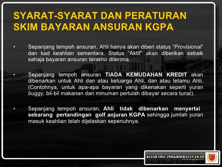 Jemputan Keahlian Kelab Golf Perkhidmatan Awam Kepada Kakitangan Kera