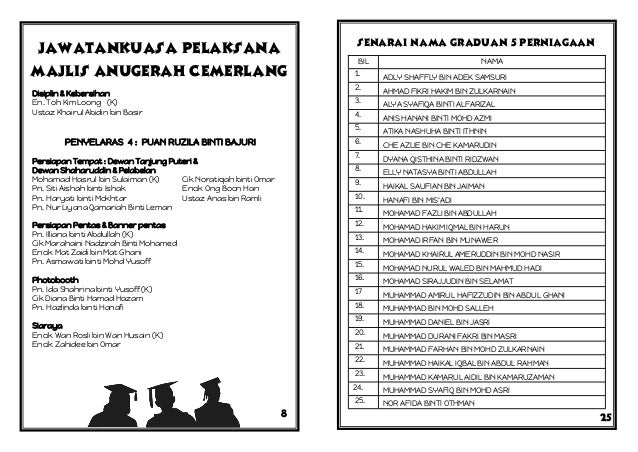 BUKU PROGRAM MAJLIS ANUGERAH CEMERLANG & GRADUASI 2018