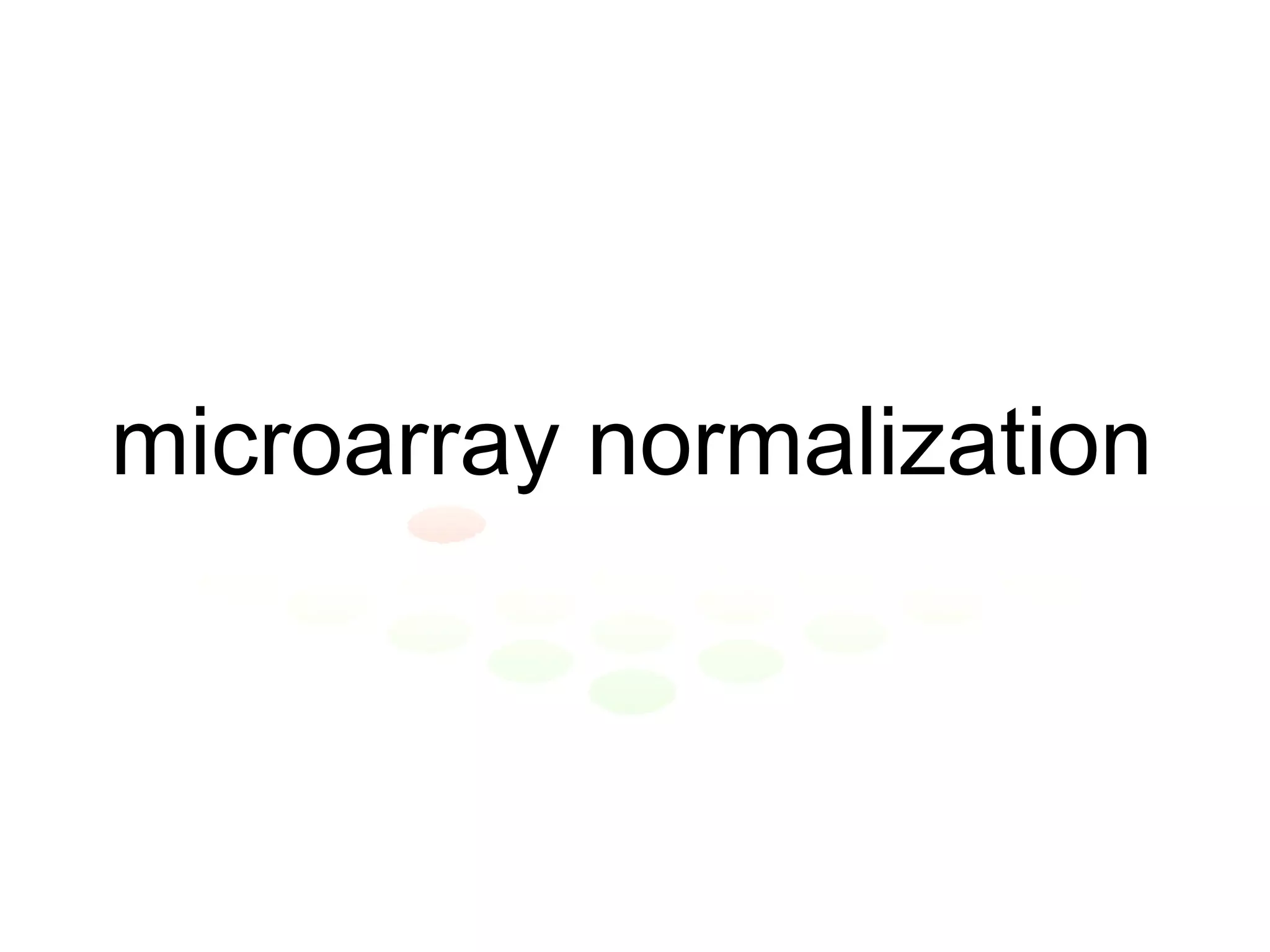 microarray normalization 