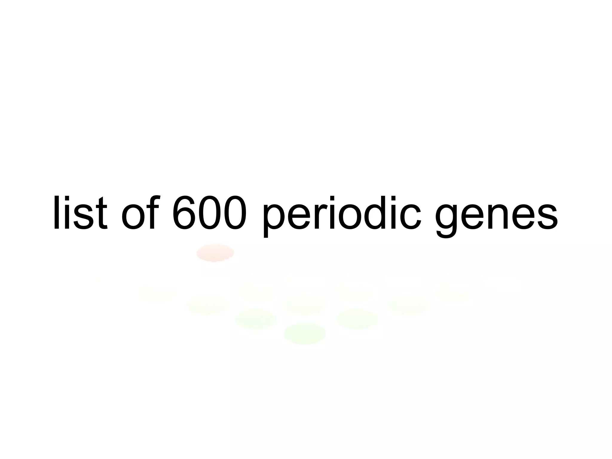 list of 600 periodic genes 