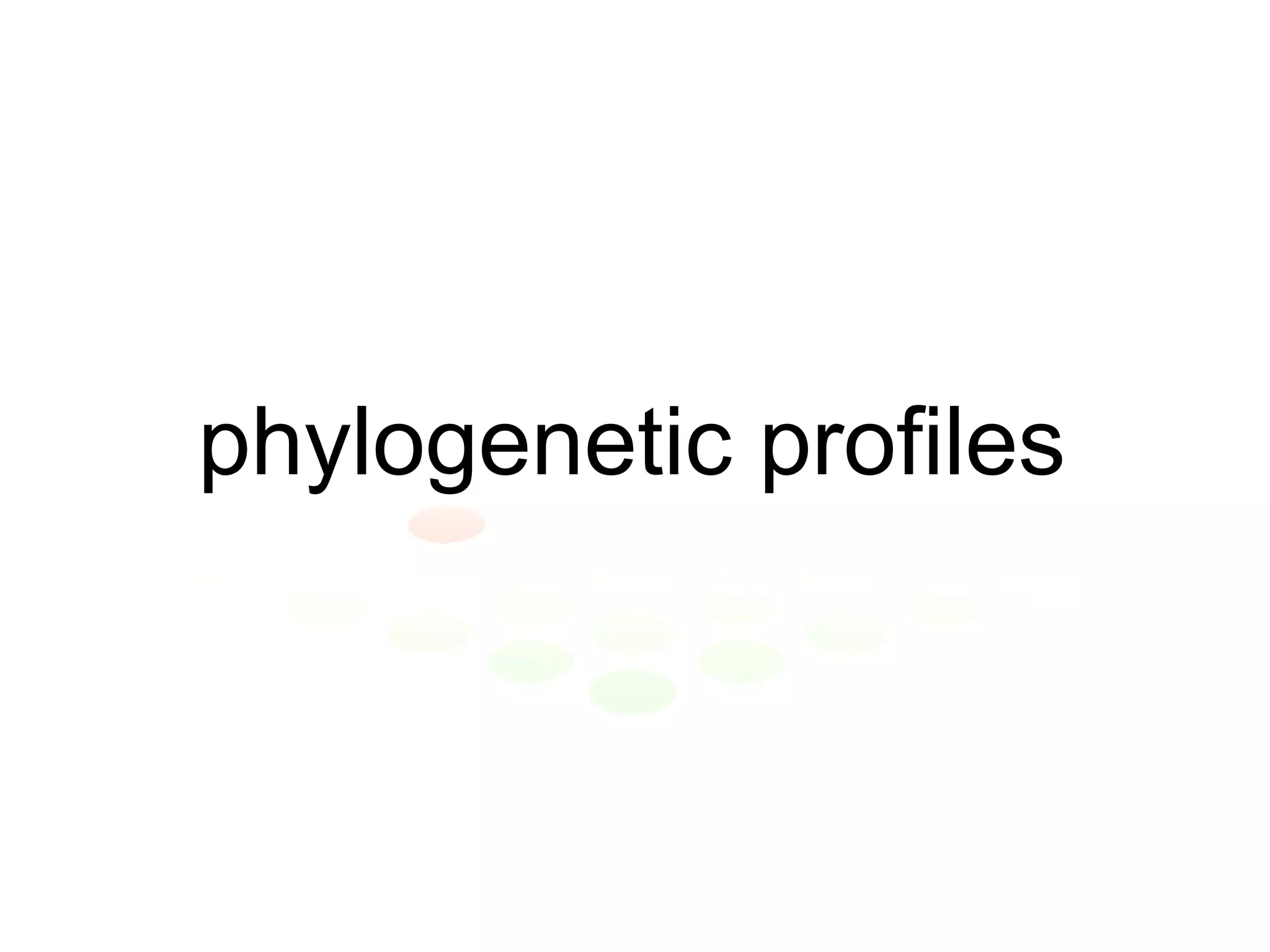 phylogenetic profiles 