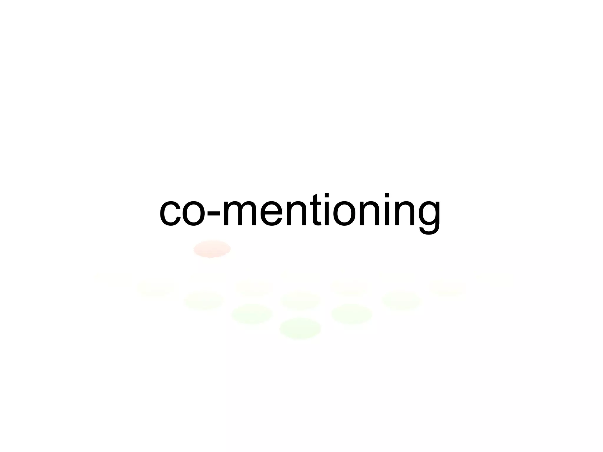 co-mentioning 