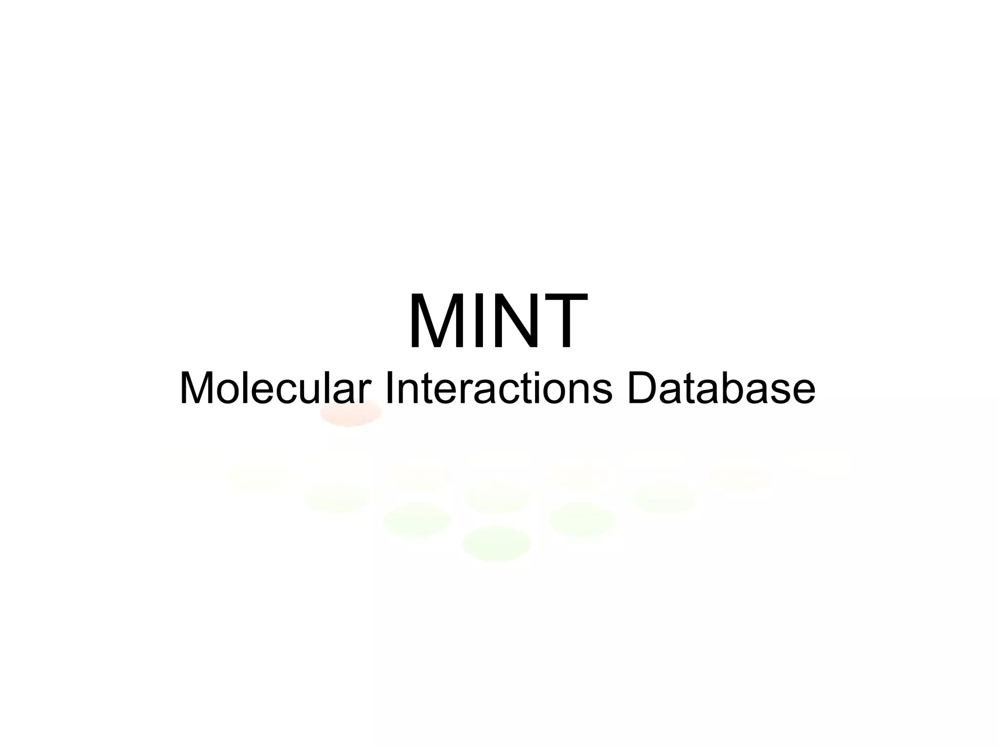 MINT Molecular Interactions Database 