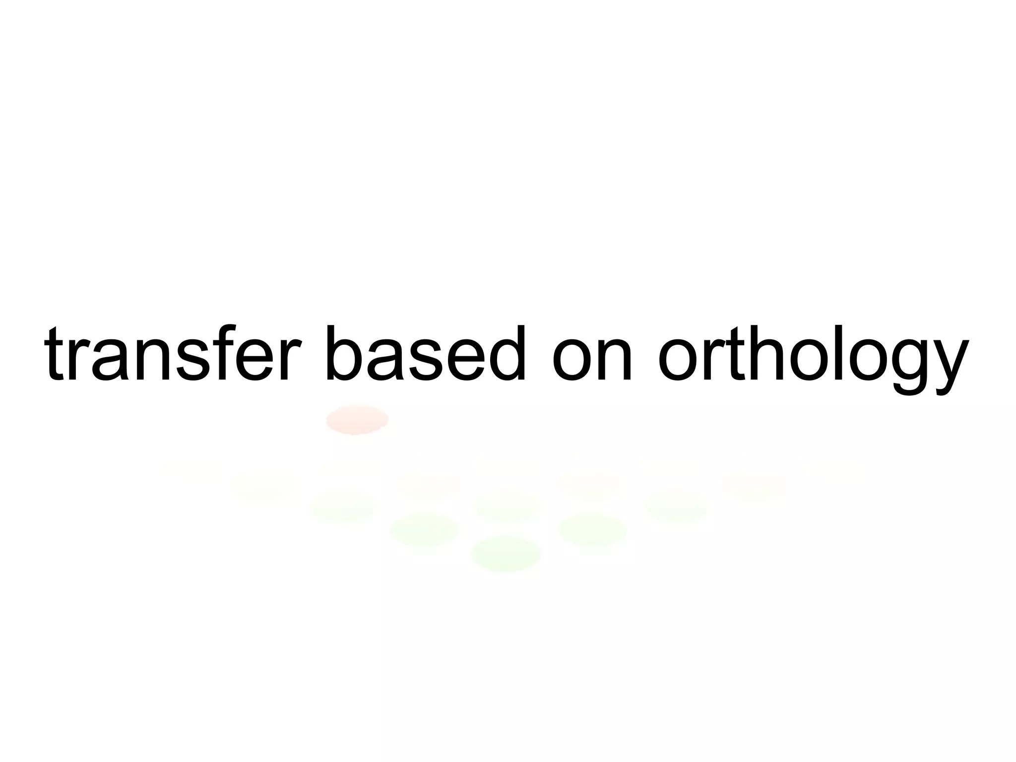 transfer based on orthology 