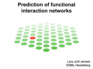 Prediction of functional interaction networks Lars Juhl Jensen EMBL Heidelberg 