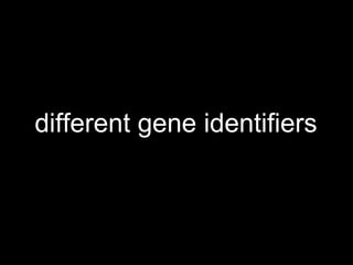 different gene identifiers 
