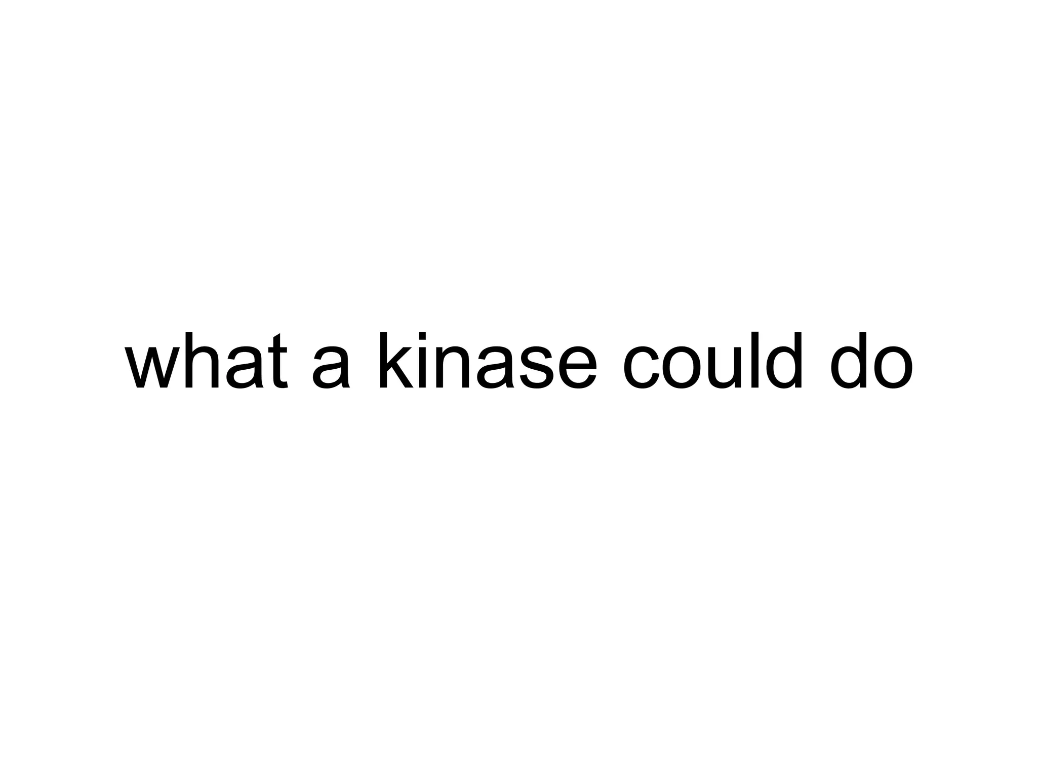 what a kinase could do 