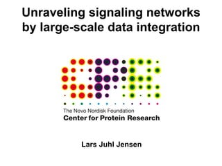 Unraveling signaling networks by large-scale data integration Lars Juhl Jensen 