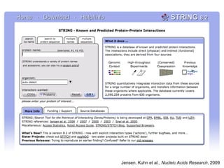 Jensen, Kuhn et al., Nucleic Acids Research, 2009
 