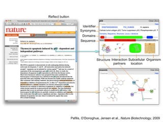Pafilis, O’Donoghue, Jensen et al.,  Nature Biotechnology , 2009 