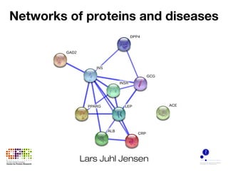 Networks of proteins and diseases
Lars Juhl Jensen
 