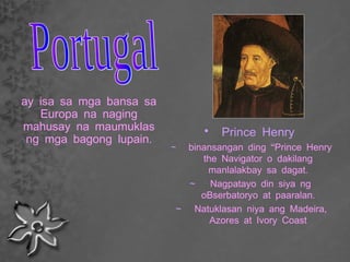 Juan Ponce de Leon
Naglakbay upang hanapin ang
fountain of youth ang nakadiskubte
.ng Florida
VAsco Ñunez de Balboa
Ang na...