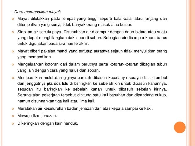 pengurusan jenazah in english
