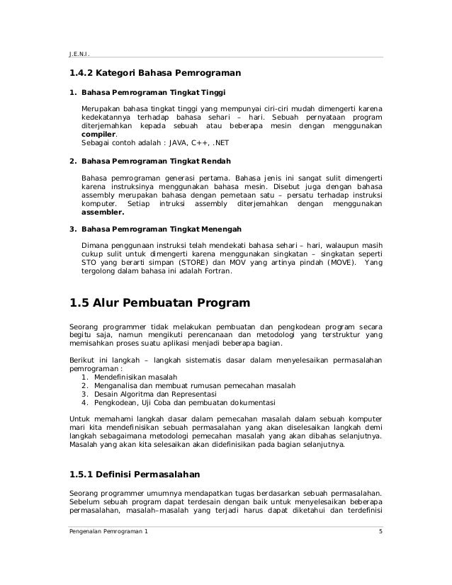 Pengenalan pemrograman komputer