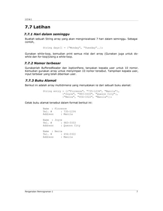 Jeni intro1-bab07-java array | PDF