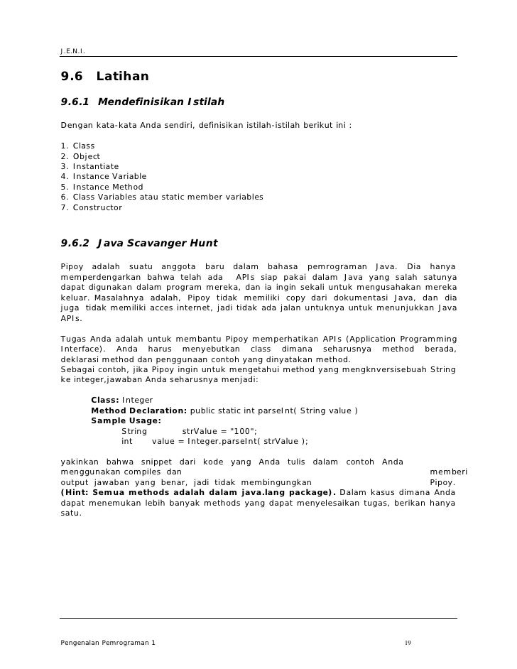 Jawaban Dari Soal Pipoy Java Sarang Soal