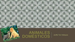 ANIMALES
DOMÉSTICOS
Jeniffer Toro Velásquez
 