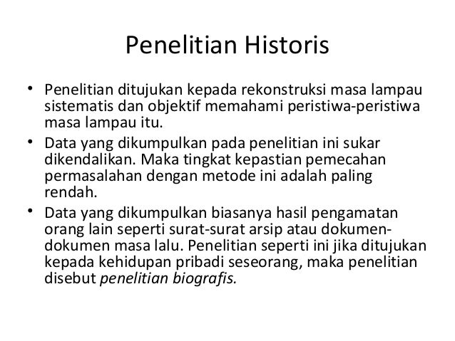 Jenis Jenis Penelitian