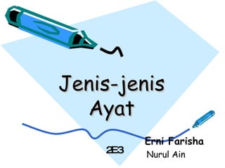 Jenis-jenis Ayat Erni Farisha   Nurul Ain 2E3 