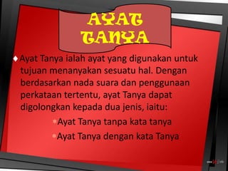 Jenis jenis ayat | PPTX