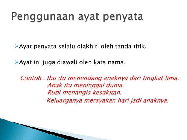 Jenis Jenis Ayat (Ayat Tanya Dan Penyata) | PPTX