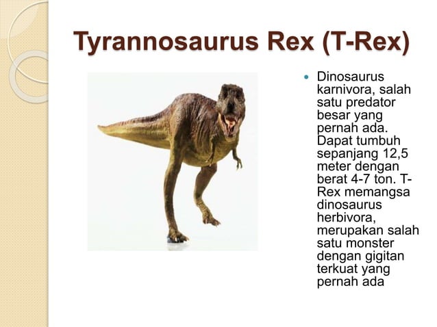 Jenis jenis dinosaurus dan gambarnya | PPT