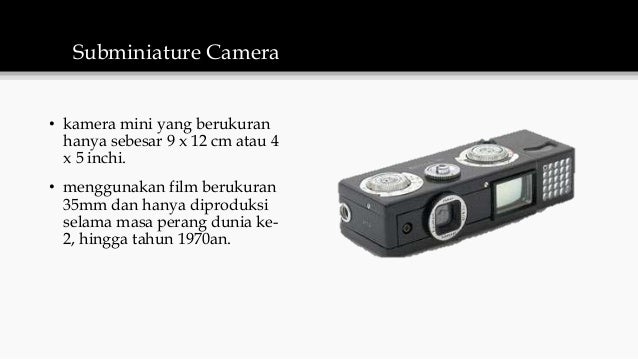 Presentasi Jenis jenis kamera