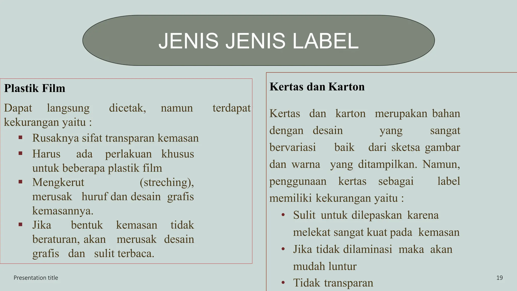 Jenis jenis kemasan pptx