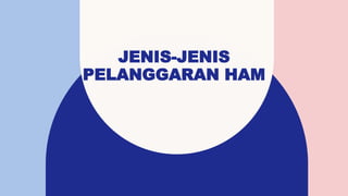 JENIS-JENIS
PELANGGARAN HAM
 