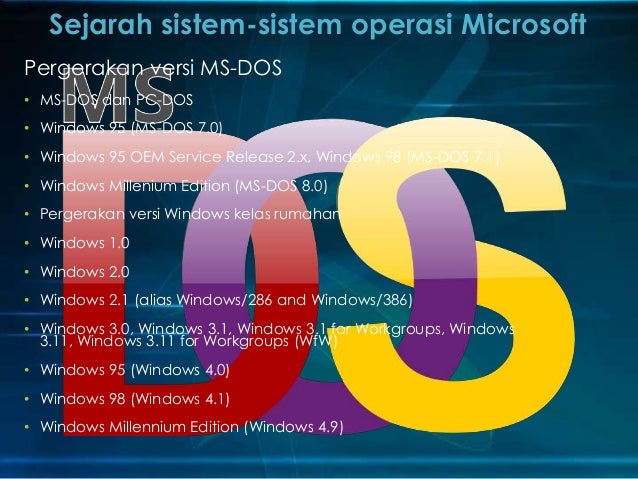 Jenis-jenis sistem operasi windows