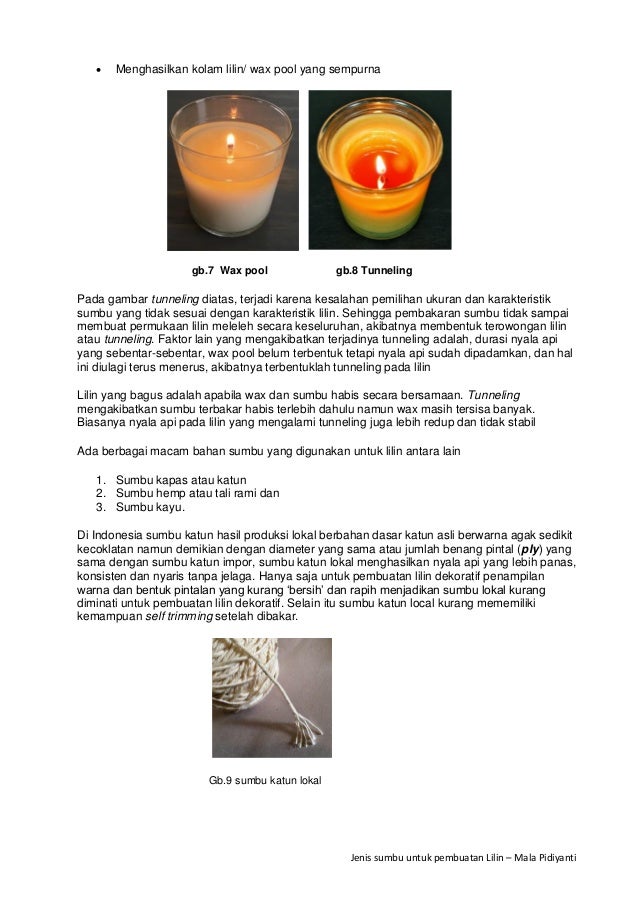 Sumbu Dan Proses Pembakaran Lilin