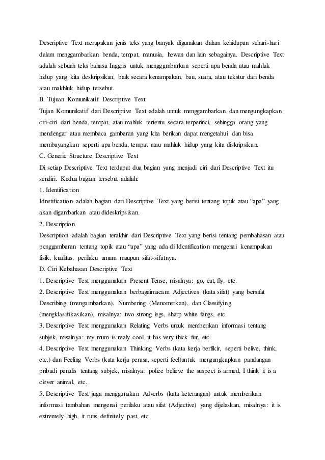 Jenis jenis teks bahasa inggris