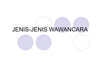 JENIS-JENIS WAWANCARA
 