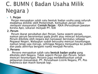 Perjan Jenis dan Bentuk Badan Usaha | PPTX